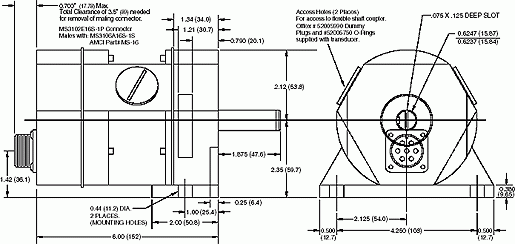 DC425 - Foot Mount with End MS connector