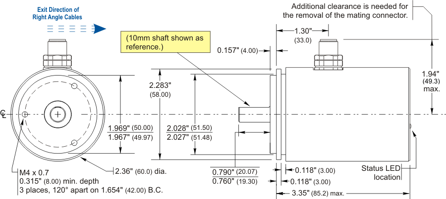 DC60 Servo Mount, Side Connector