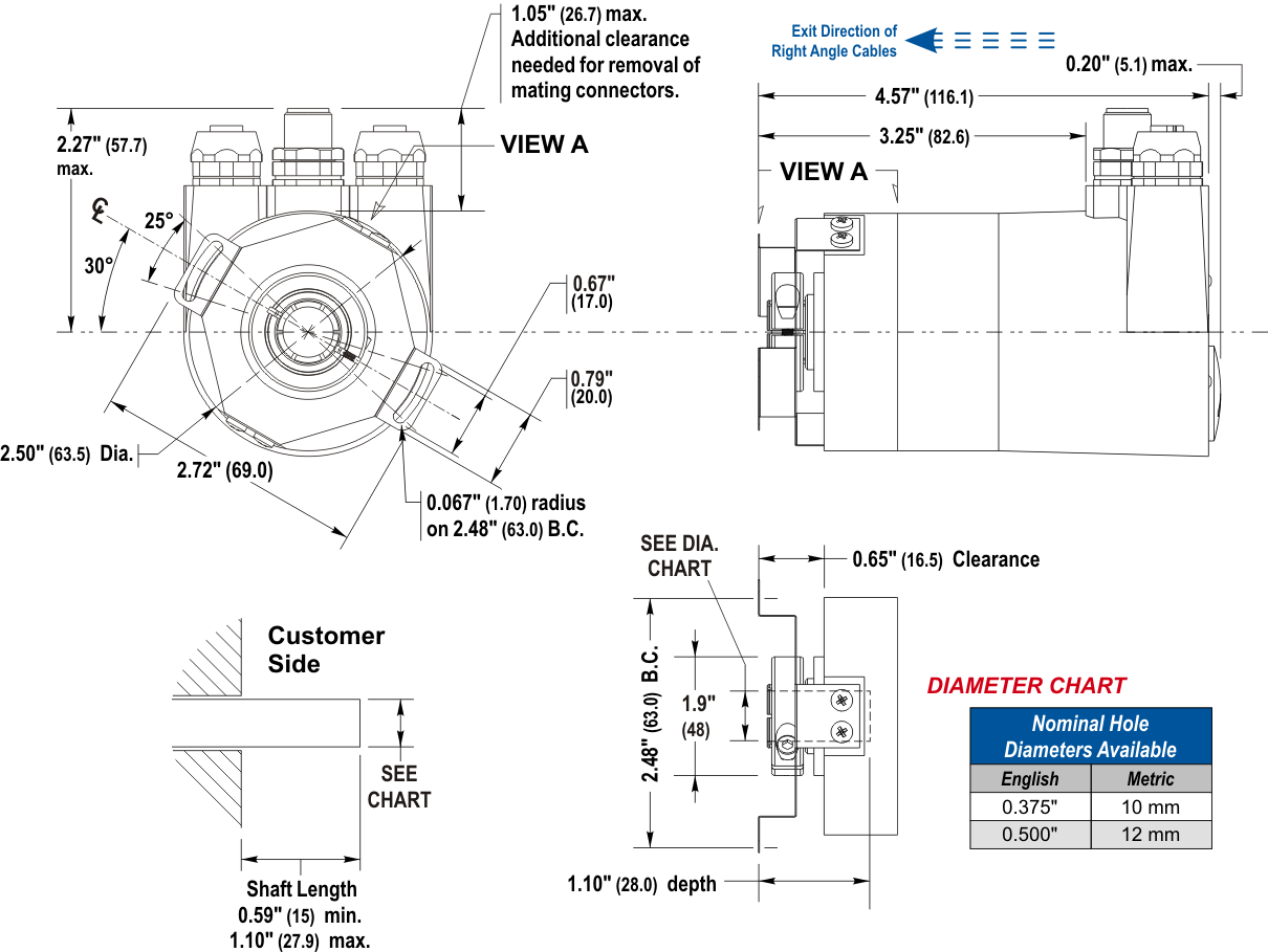 NR60E2 Hub Shaft, Side Connect